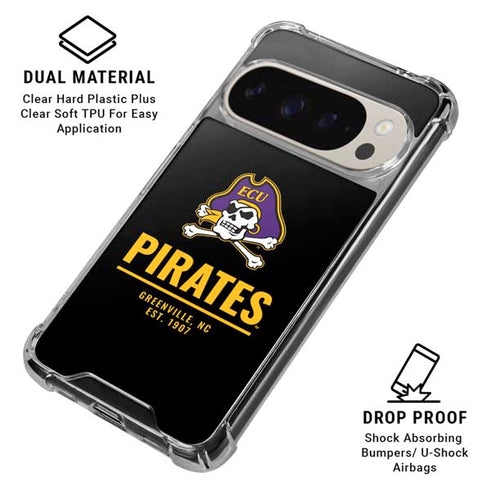 East Carolina University Pirates Greenville NC Pixel 9/9 Pro Clear Case